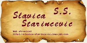 Slavica Starinčević vizit kartica